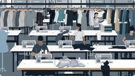 Bulk manufacturing oversight illustration