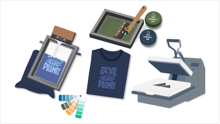 Printing and surface application illustration