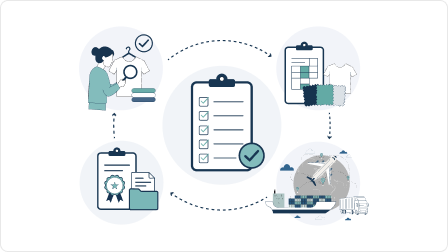 Quality assurance and export management illustration