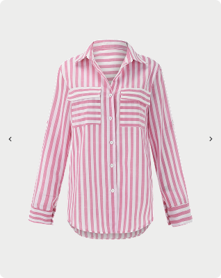 Pink and white striped shirt